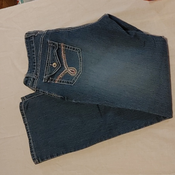 Angels Western Embroidered Flare Jean - Picture 3 of 12